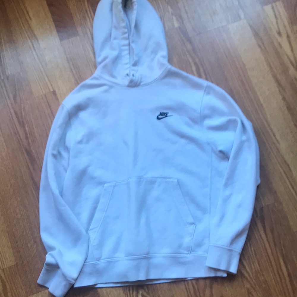 Nike Men's White Hoodie Sweater